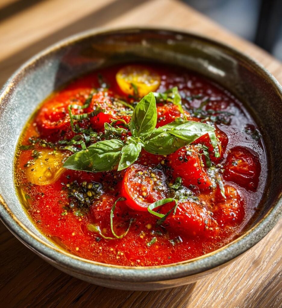 Rostad tomatsoppa med vitlök