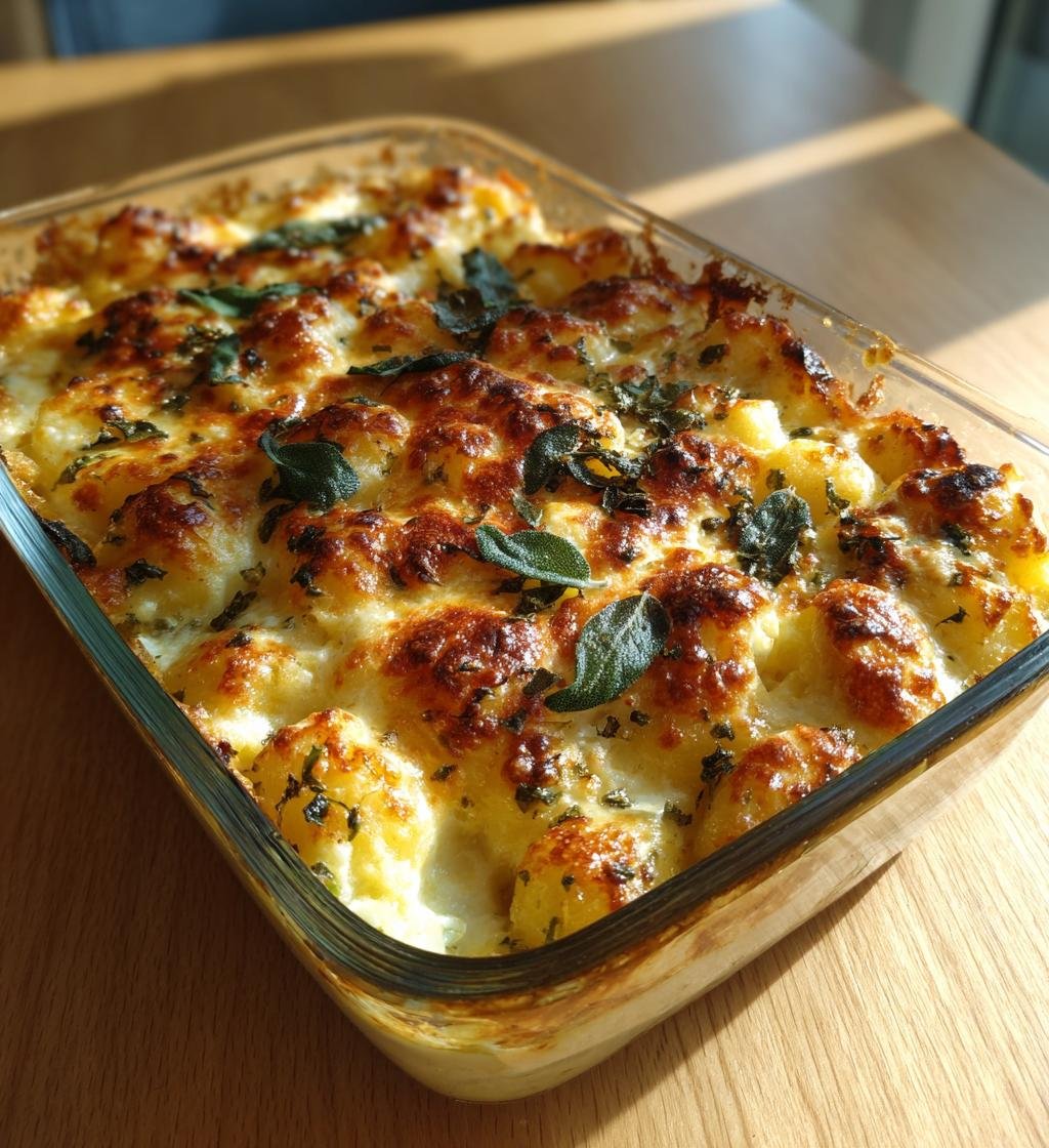 Ugnsbakad gnocchi med pumpa, salvia och mozzarella – Enkel och God! - steg för steg