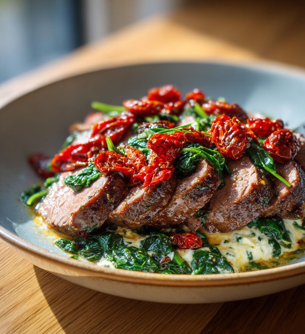 Fläskytterfilé med soltorkad tomat, spenat och mascarpone – Enkel och God!