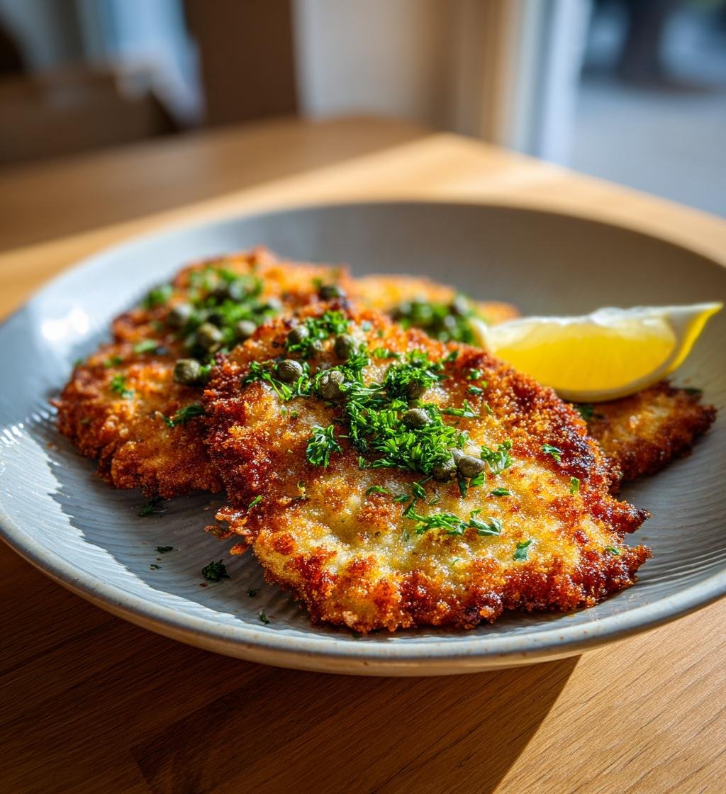 Frasig schnitzel med citron och kaprissmör - Enkel och God - steg för steg