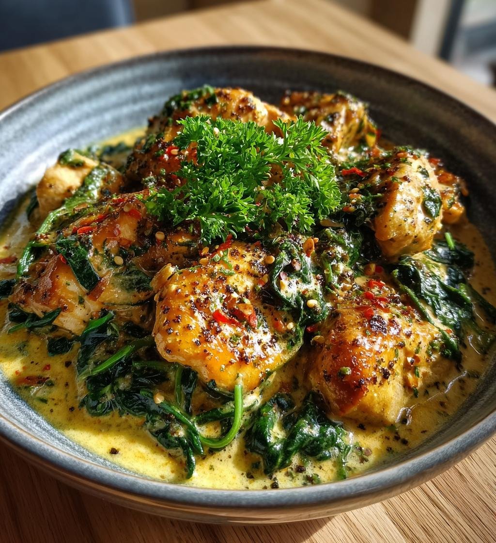 Kycklingstroganoff med dijon och färsk spenat – Enkel och God rätt - steg för steg