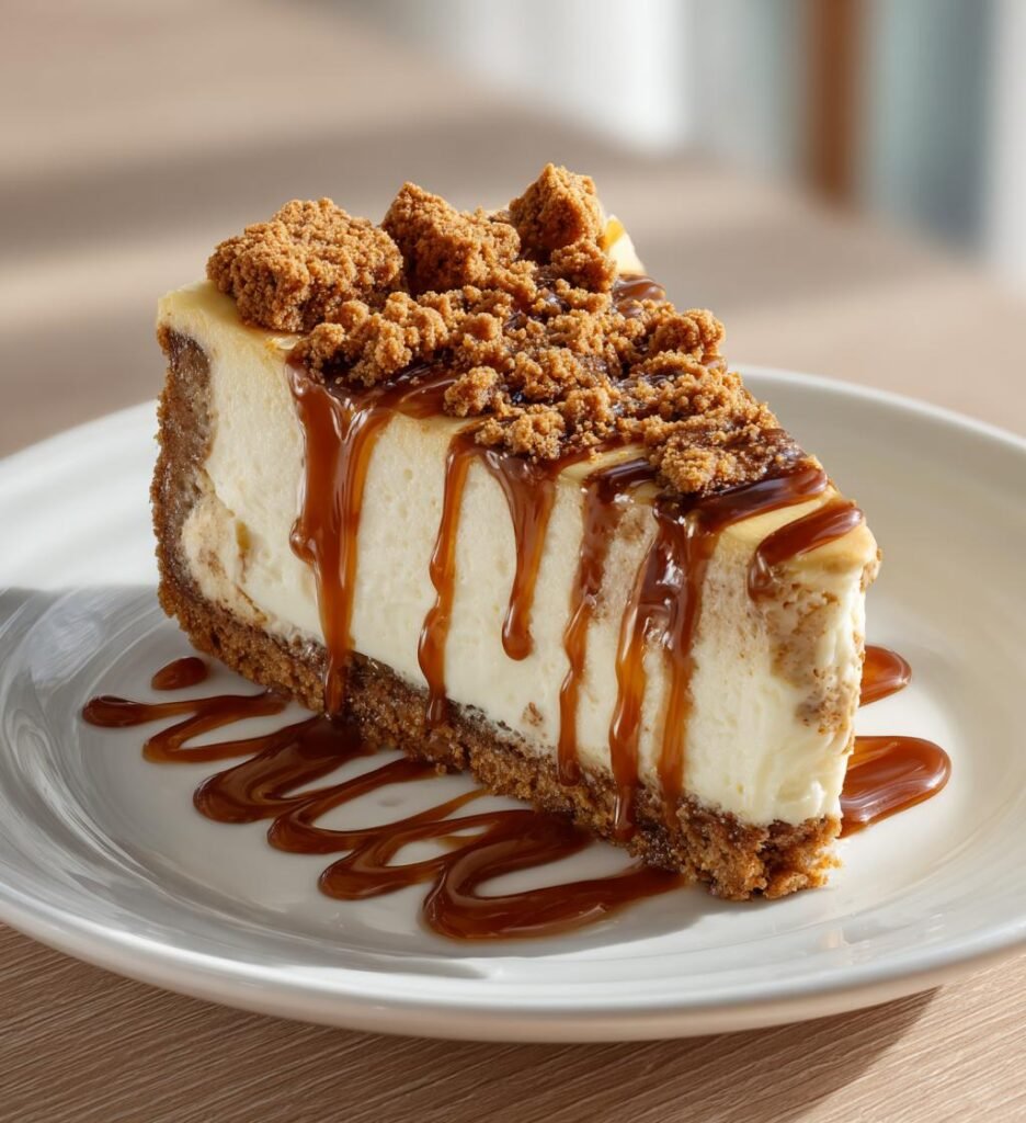 Biscoffcheesecake-rutor med kolasås