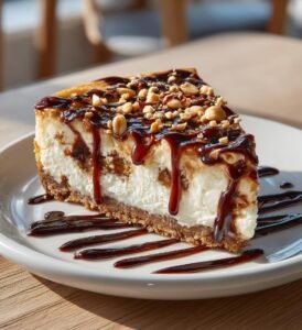 Snickerscheesecake utan ugn
