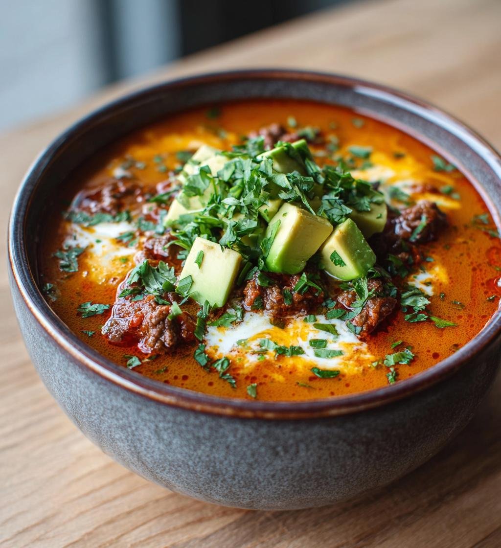 Krämig tacosoppa med köttfärs och färskost – Enkel och god måltid - steg för steg
