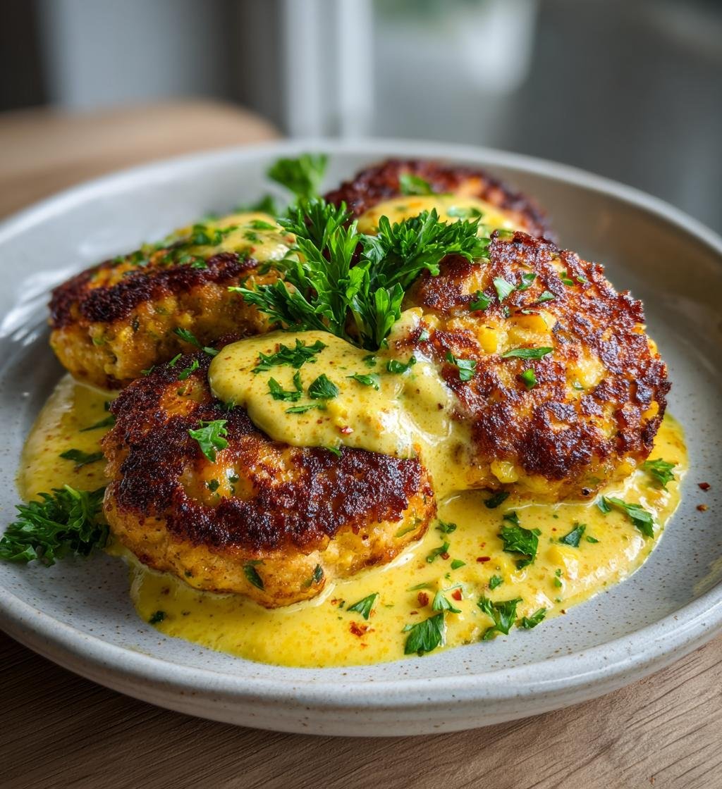 Saftiga kycklingbiffar med äpple och mild currysås - Enkel och God - steg för steg