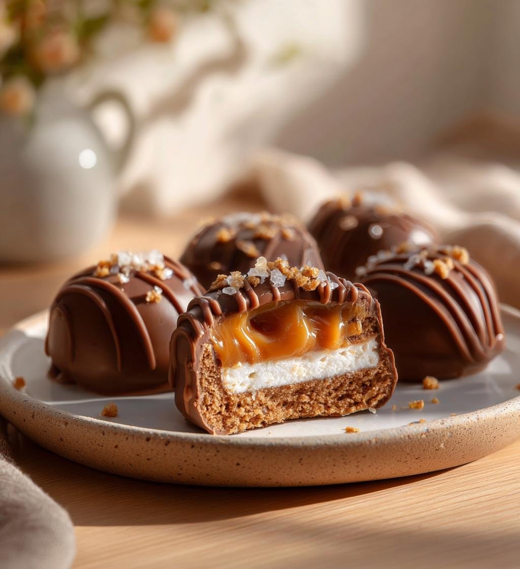 Oreobollar med salt karamell och chokladskal – Snabb och god dessert - steg för steg