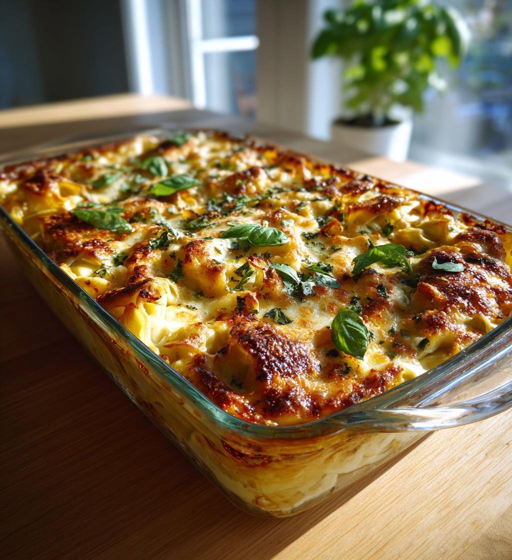 Tortellinigratäng med kyckling, pesto och ost - Enkel och God - steg för steg