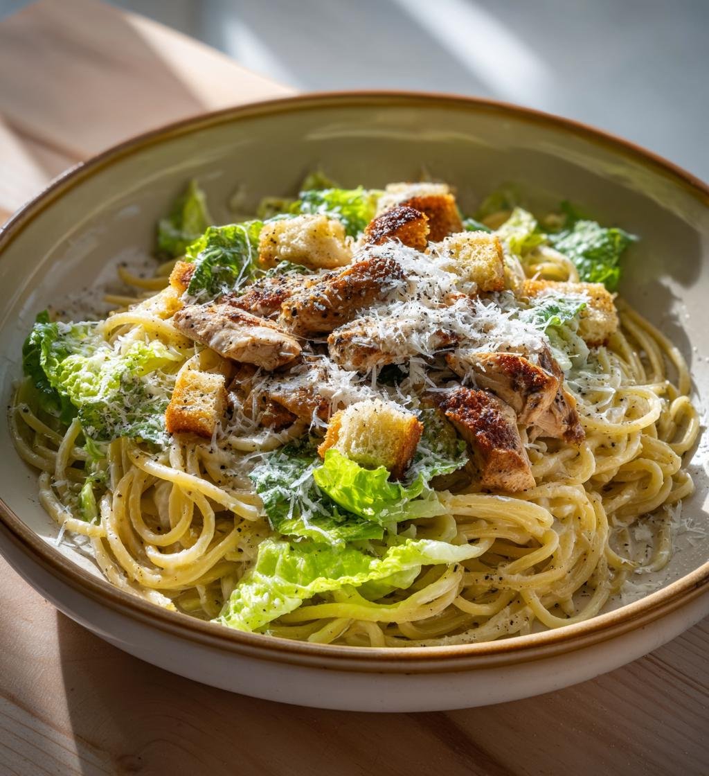 Caesarpasta med kyckling, parmesan och krutonger – Enkel och God! - steg för steg