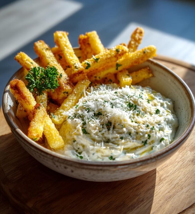 Frasiga polentastavar med parmesandipp