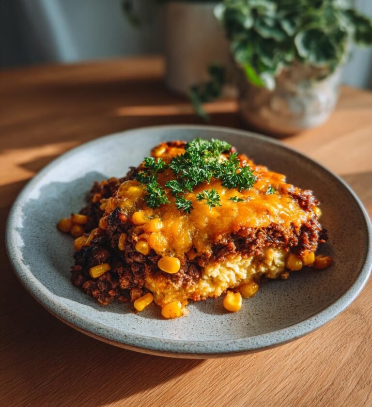 Mexikansk köttfärslimpa med majs och cheddar