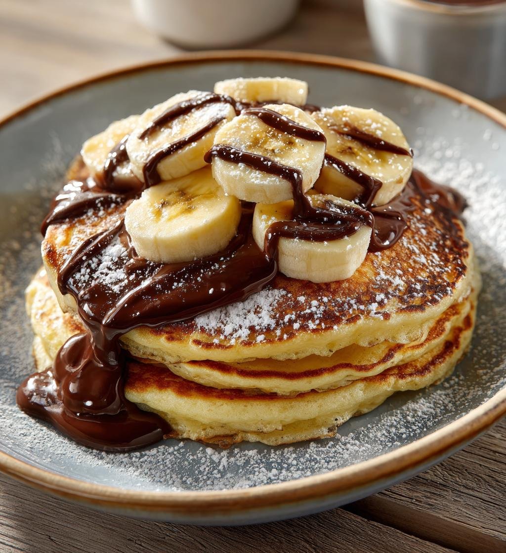 Sportlovspannkakor med banan och chokladsås – Enkel och God