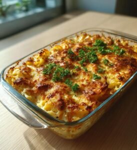 Pastagratäng med skinka och broccoli