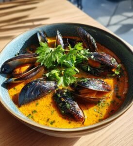 Krämig musselsoppa med saffran