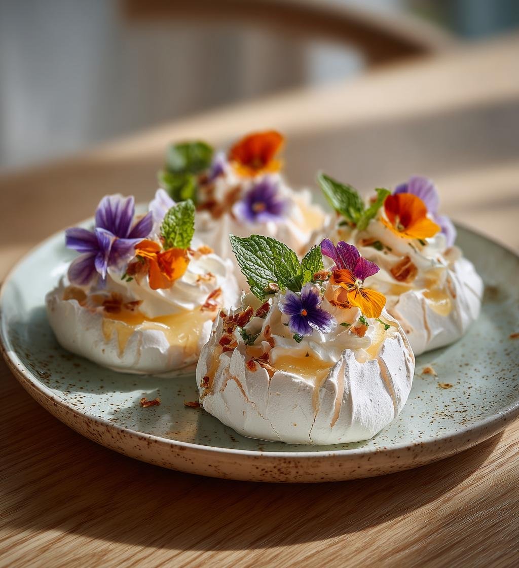 Minipavlova till påsk med lemon curd – Enkel och God Dessert