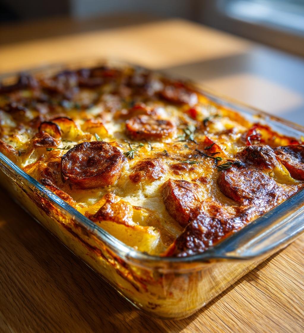 Ugnsfalukorv med äpple, senap och ost – Enkel och God Middag