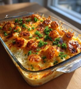 Räkor i krämig chipotlesås med ostgratinerat ris