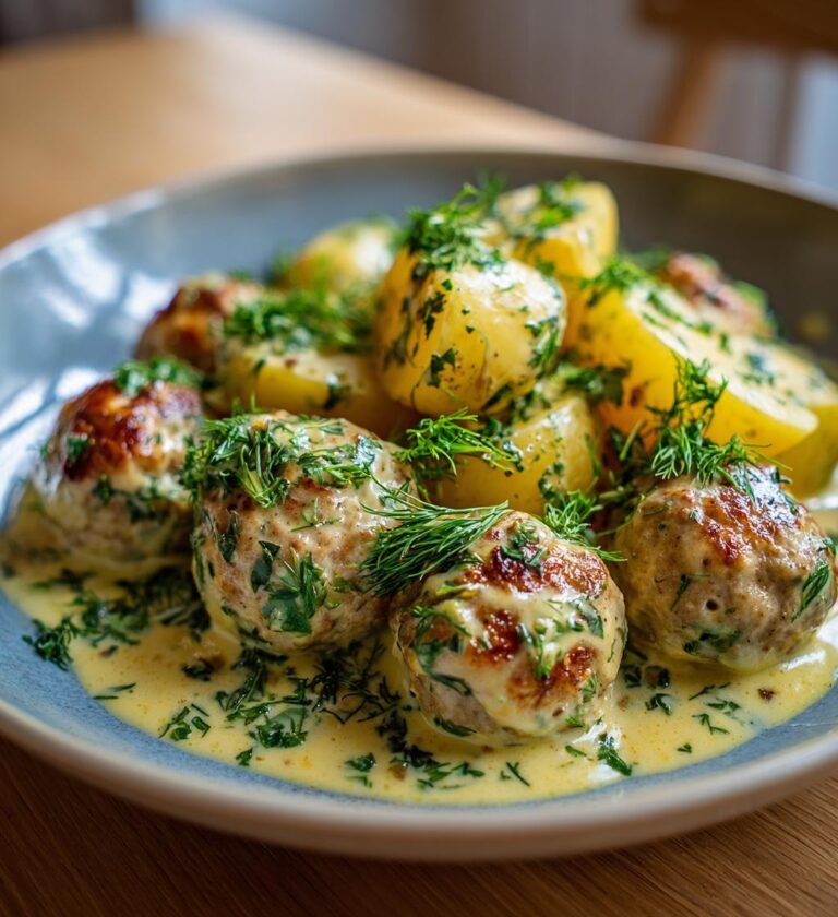 Dillkött med kokt potatis