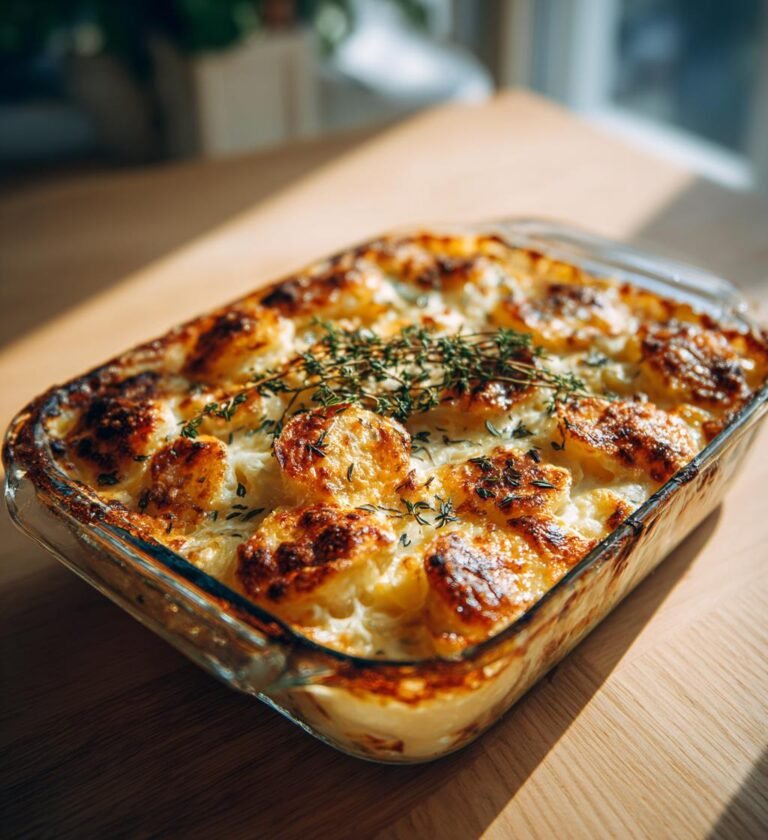 Krämig korvgratäng med potatis och purjolök