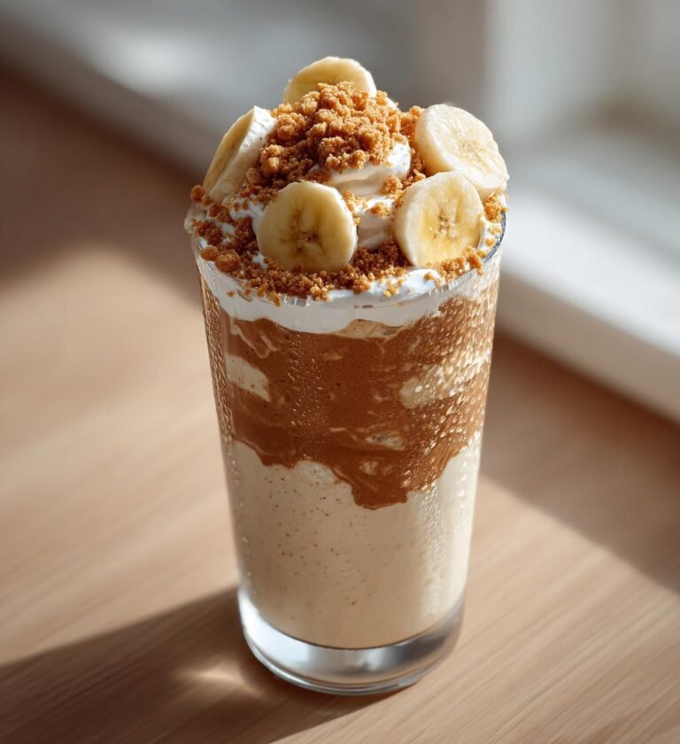 Banan- och Nutellacheesecake i glas