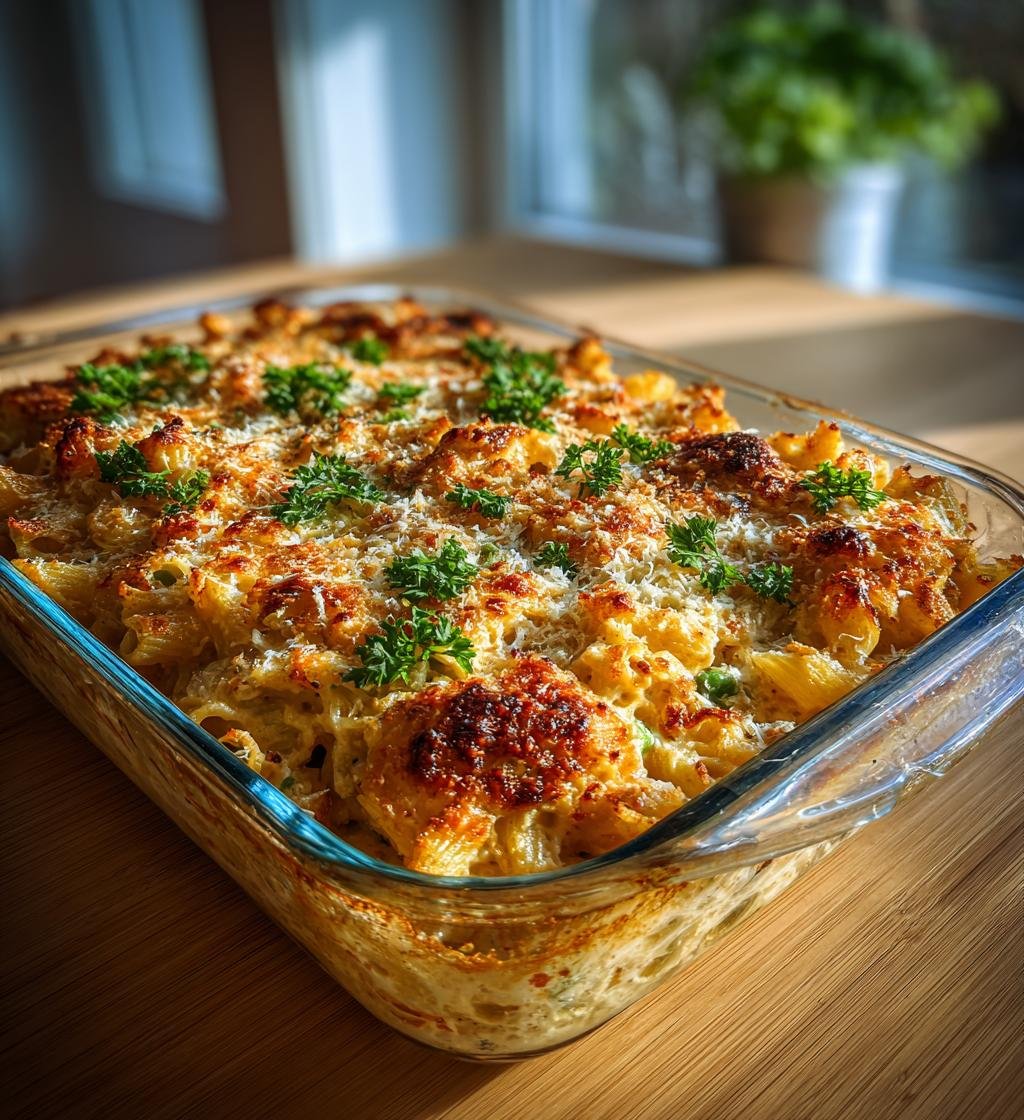 Krämig tonfiskgratäng med pasta och ärtor – Enkel och God Middag