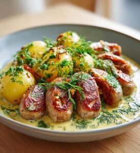 Isterband med dillstuvad potatis