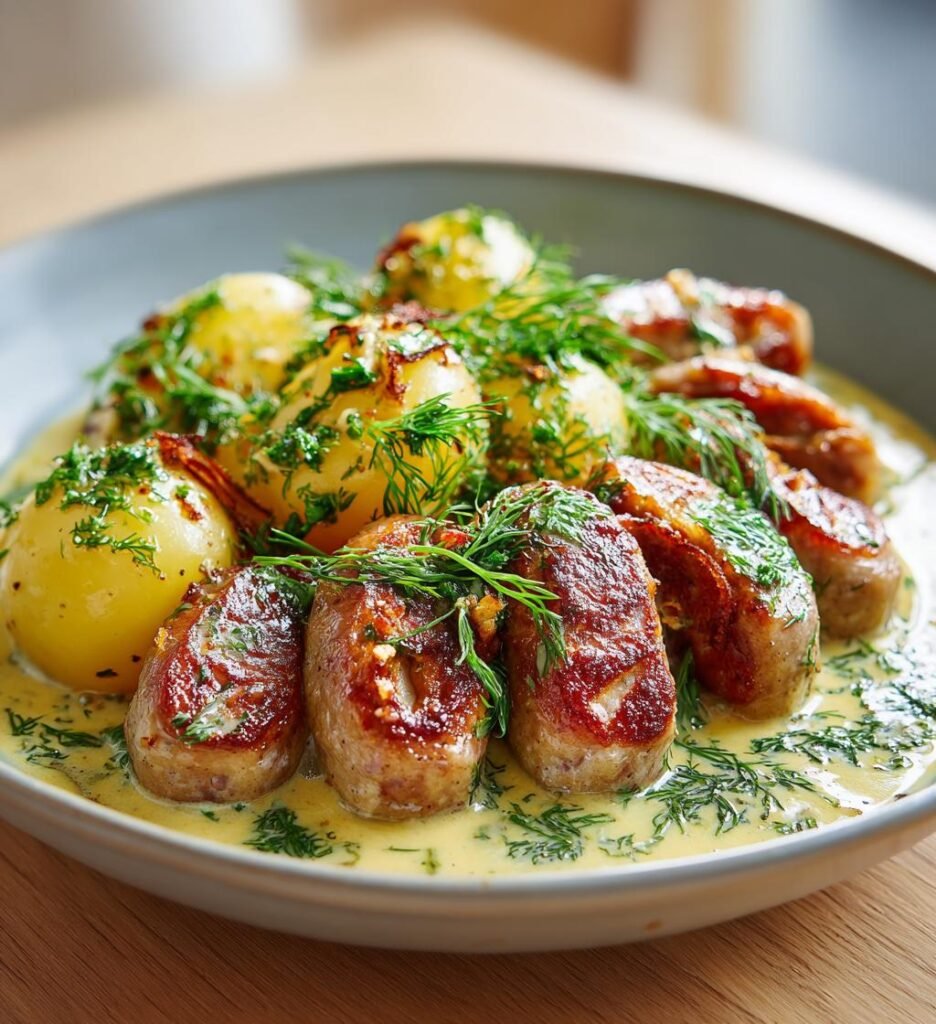 Isterband med dillstuvad potatis