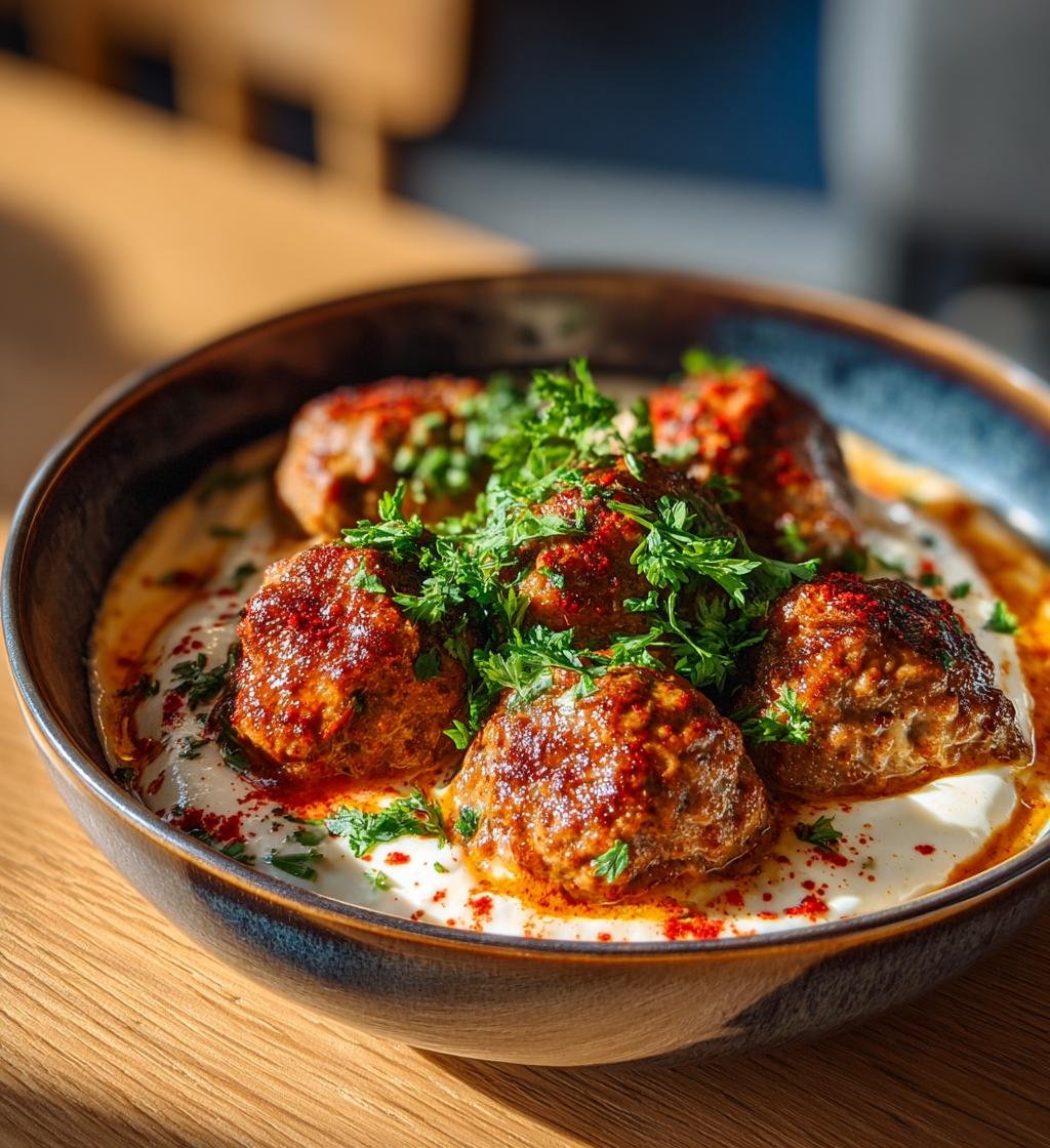 Fetaostfyllda köttbullar med citronyoghurt – Enkel och God rätt