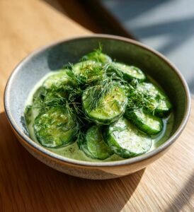 Snabbinlagd gurksallad med dill
