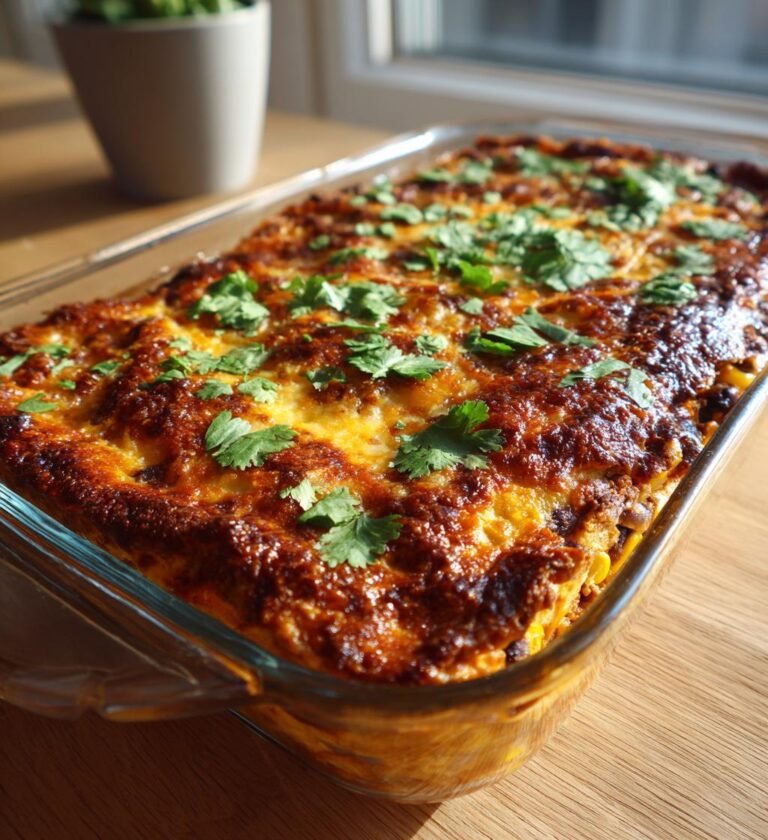Vegetarisk tacopaj med svarta bönor och majs