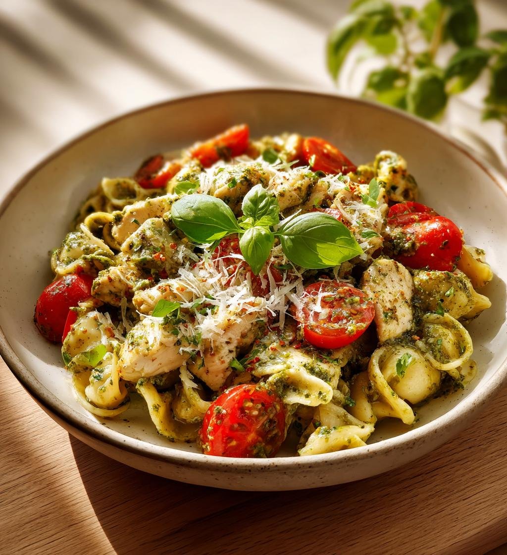 Studentbufféns kycklingpastasallad med pesto – Enkel och nyttig