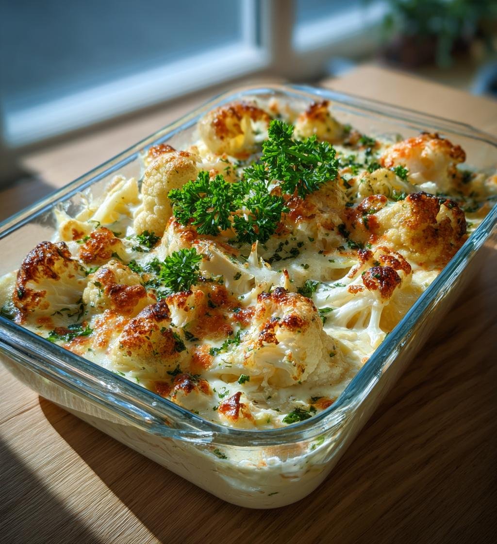 Räkgratäng med blomkål, vitlök och parmesan – Enkel och God - steg för steg