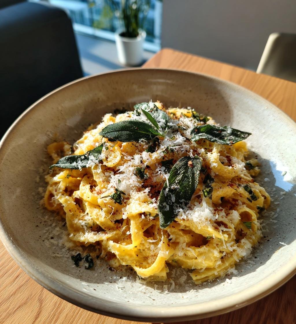 Krämig pumpapasta med salvia och parmesan – Enkel och god middag - steg för steg