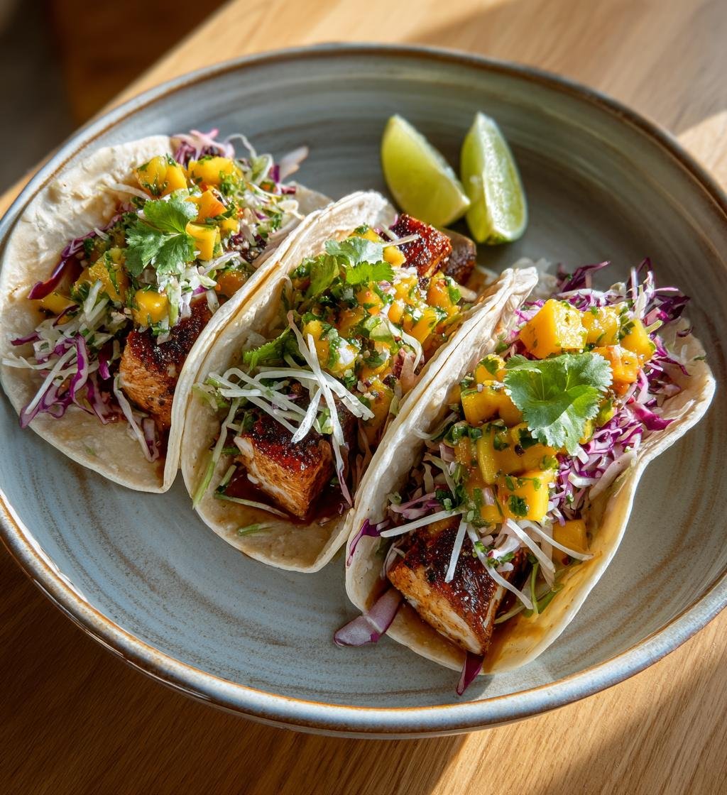 Laxtacos med mangosalsa och krispig vitkål – Enkel och God middag - steg för steg