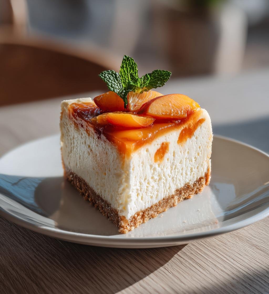 Persikocheesecake-rutor med vanilj – Enkel och God efterrätt