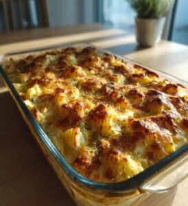 Couscousgratäng med grönsaker, fetaost och citron