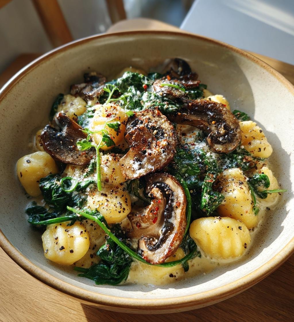 Krämig gnocchi med spenat och svamp – Enkel och God Pasta