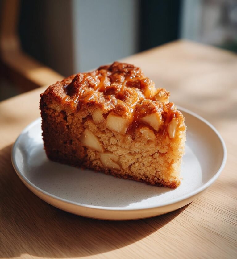 Kardemummablondies med äpple och kolavirvel