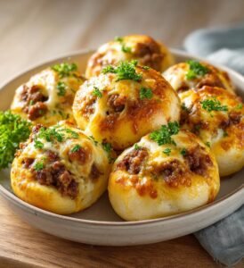 Potatisrullar fyllda med köttfärs och ost