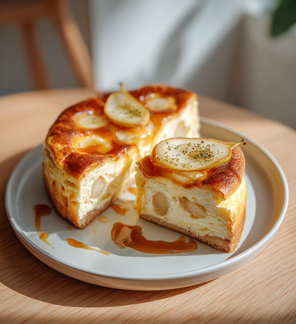 Päroncheesecake med kardemumma och karamellsås – En krämig efterrätt