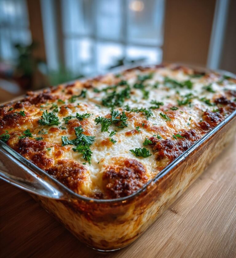 Ugnsbakad gnocchi med köttfärs och ostsås