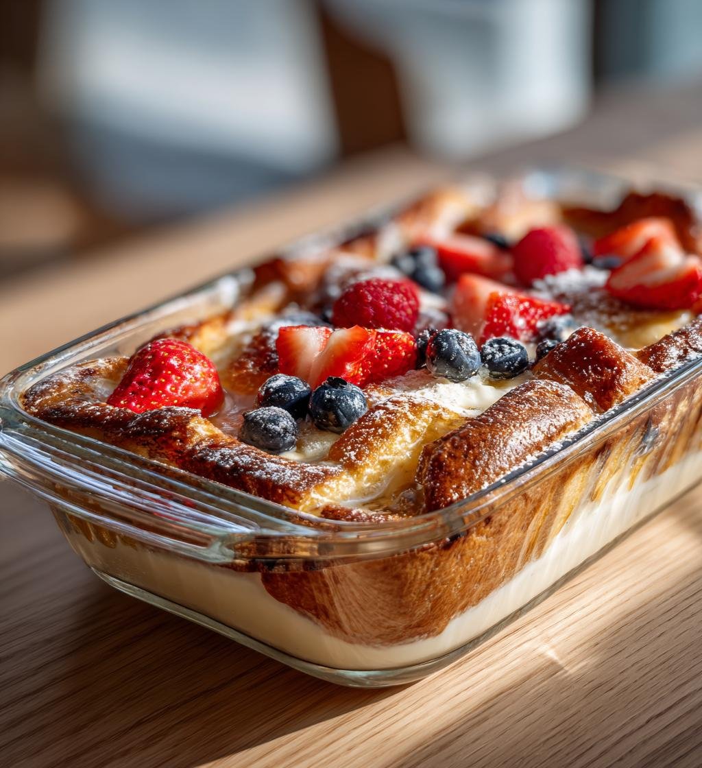 Fransk toast-gratäng med vanilj och bär – Enkel och god brunch!