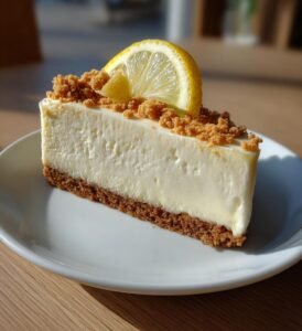 Citroncheesecake-rutor med smulbotten
