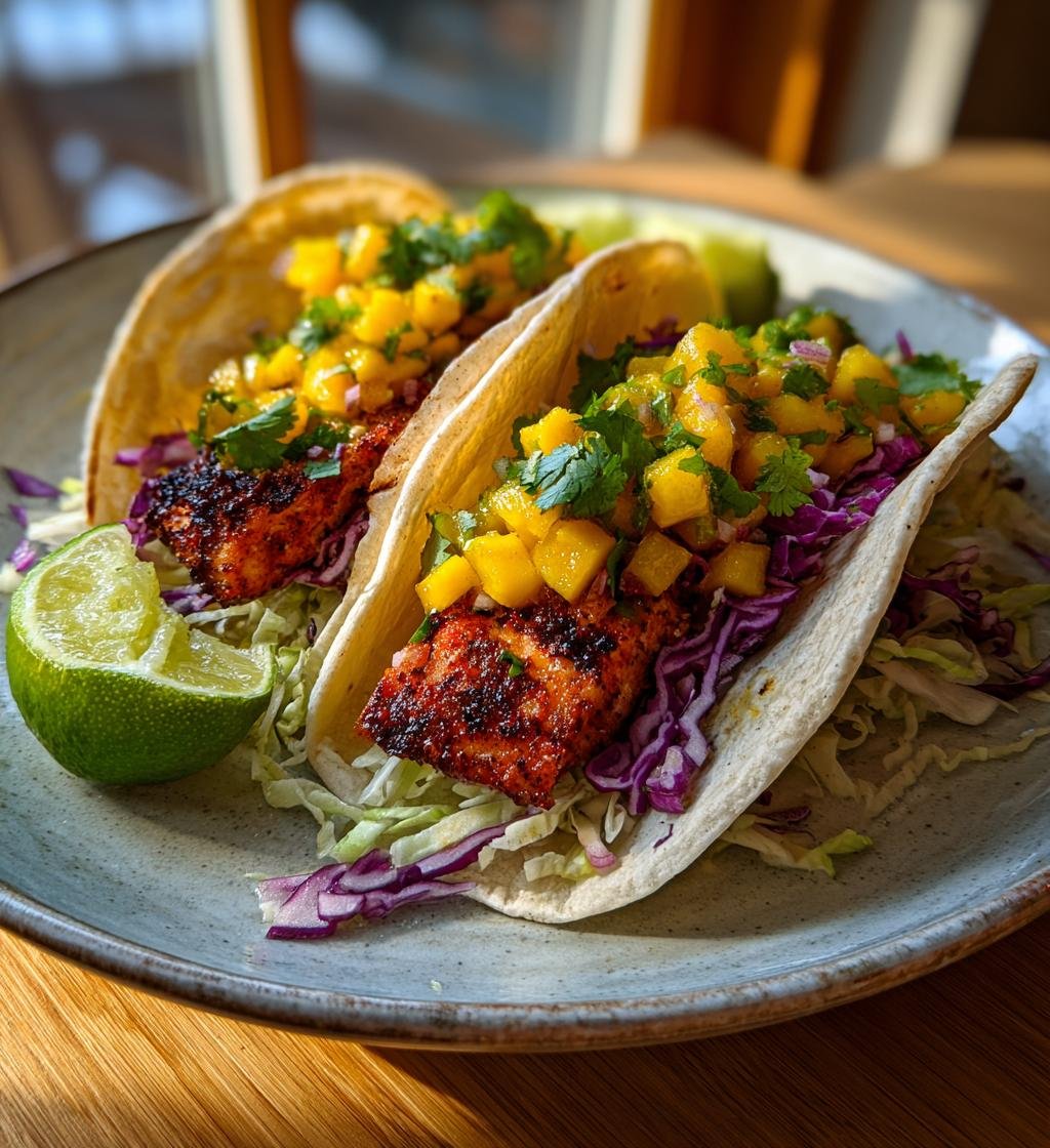 Laxtacos med mangosalsa och krispig vitkål – Enkel och God middag