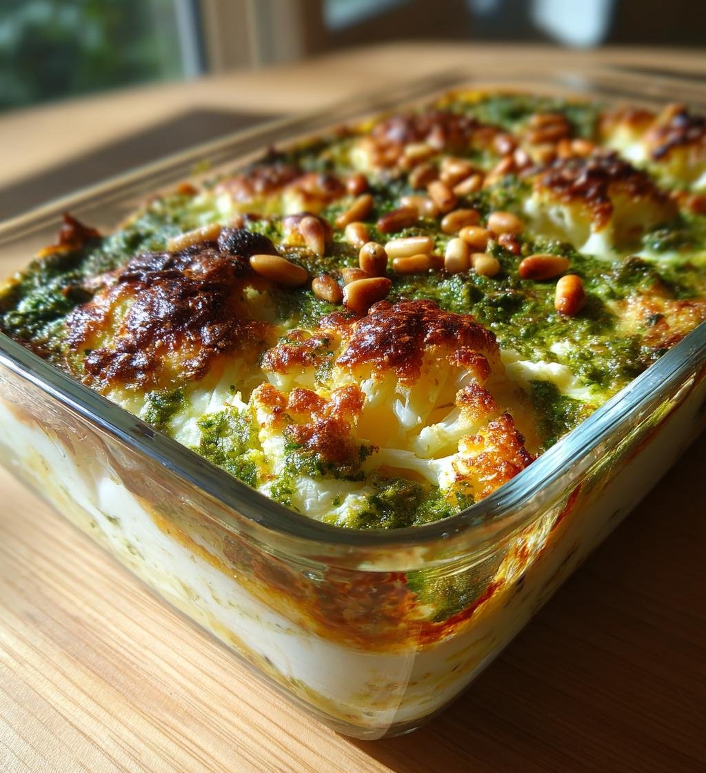 Blomkålspaj med pesto, ricotta och rostade pinjenötter – Enkel och God