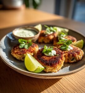 Krabbkakor med chili, lime och krämig dipp