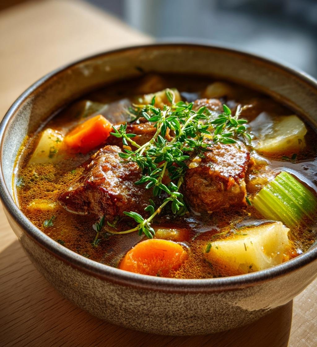 Krämig korvgryta med äpple, purjolök och timjan
