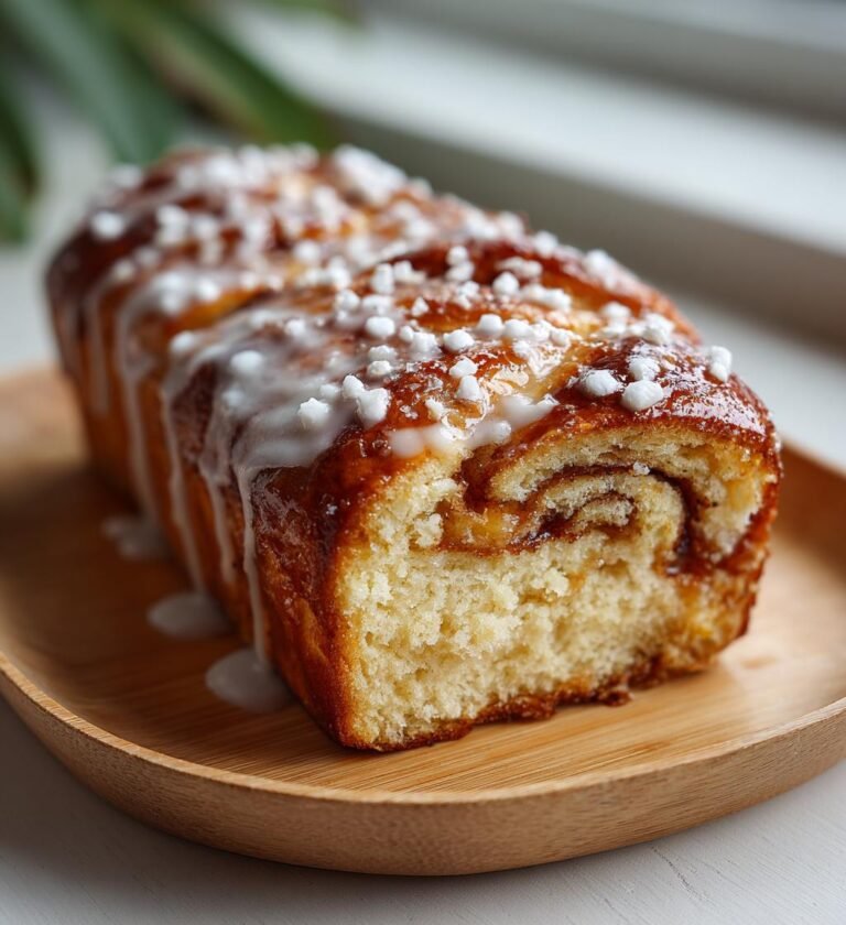 Kanelbullekaka med vaniljglasyr och pärlsocker