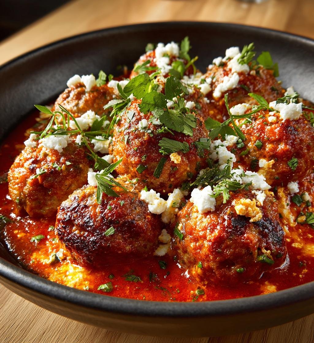 Kalkonköttbullar med fetaost i tomatsås – Enkel och Saftig Middag - steg för steg