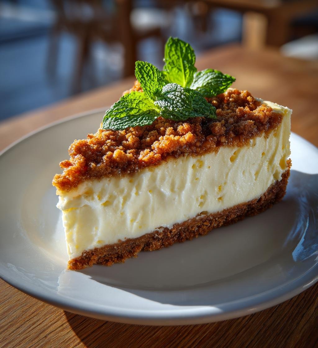 Rabarbercrumble-cheesecake med vanilj – Enkel och krämig dessert