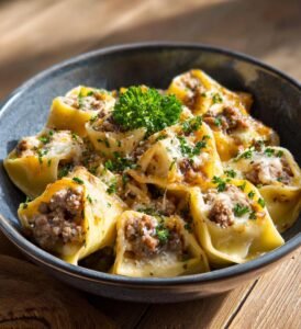 Tacolasagnerullar med köttfärs och cheddar